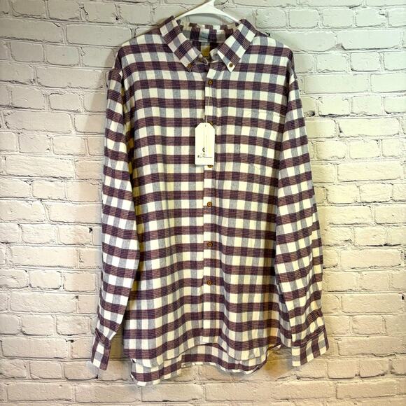 NWT Ben Sherman Plaid Button Down Shirt 100% Cotton Size XL KK0714 - Picture 1 of 10